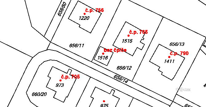Hostinné 46159801 na parcele st. 1516 v KÚ Hostinné, Katastrální mapa