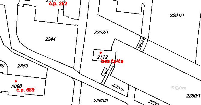 Brno 48231801 na parcele st. 2112 v KÚ Starý Lískovec, Katastrální mapa