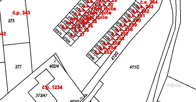 Rousínov 49686801 na parcele st. 373/49 v KÚ Rousínov u Vyškova, Katastrální mapa