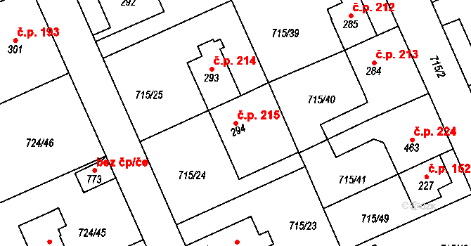 Velká Ledhuje 215, Police nad Metují na parcele st. 294 v KÚ Velká Ledhuje, Katastrální mapa