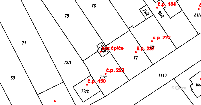 Štěnovice 80347801 na parcele st. 74/2 v KÚ Štěnovice, Katastrální mapa