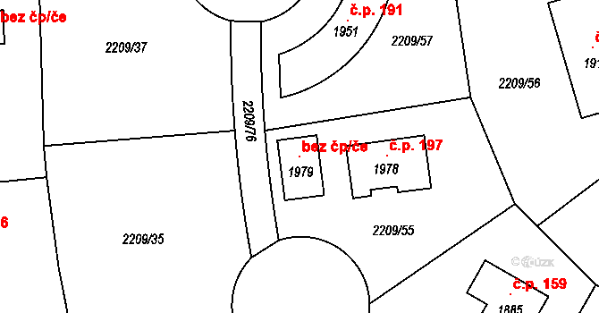 Čerčany 120852802 na parcele st. 1979 v KÚ Čerčany, Katastrální mapa