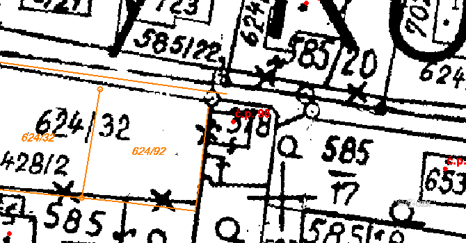 Bašta 96, Starý Kolín na parcele st. 378 v KÚ Starý Kolín, Katastrální mapa