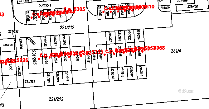 Helenín 5354, Jihlava na parcele st. 231/290 v KÚ Helenín, Katastrální mapa