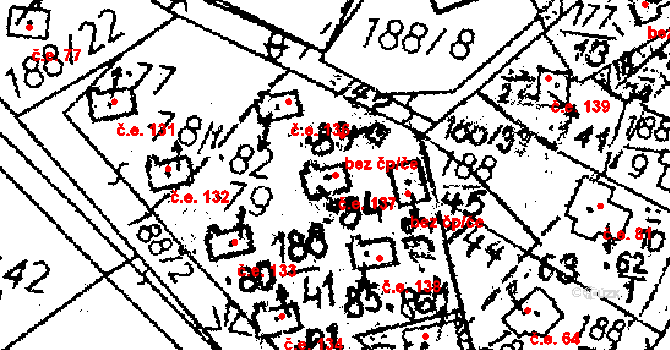 Boňkov 137 na parcele st. 84 v KÚ Boňkov, Katastrální mapa