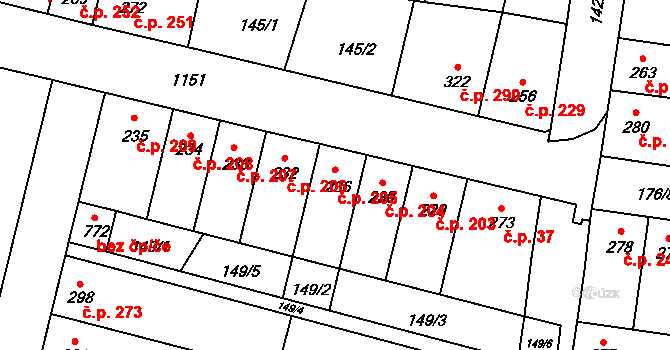 Svratka 205 na parcele st. 236 v KÚ Svratka, Katastrální mapa