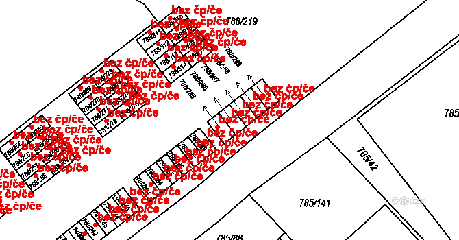 Boskovice 38319802 na parcele st. 788/286 v KÚ Boskovice, Katastrální mapa
