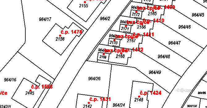 Choceň 39436802 na parcele st. 2169 v KÚ Choceň, Katastrální mapa