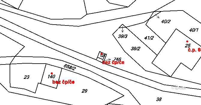 Litomyšl 40164802 na parcele st. 125 v KÚ Pazucha, Katastrální mapa