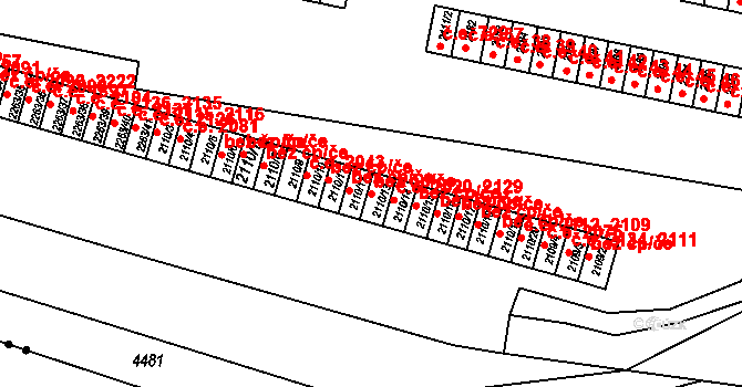 Jirkov 2272,2273 na parcele st. 2110/13 v KÚ Jirkov, Katastrální mapa