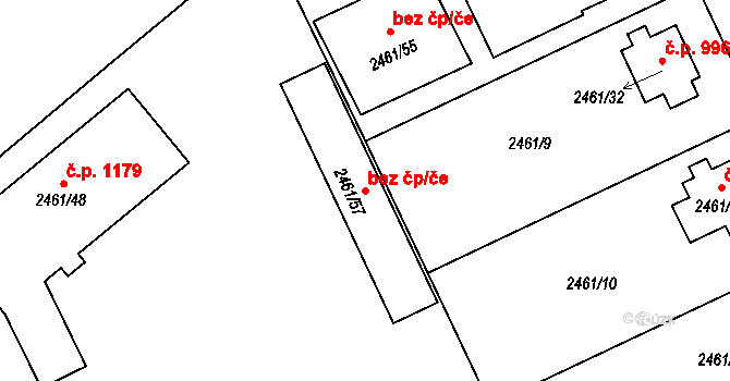 Rychnov nad Kněžnou 50179802 na parcele st. 2461/57 v KÚ Rychnov nad Kněžnou, Katastrální mapa