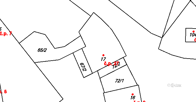 Selibov 27, Protivín na parcele st. 17 v KÚ Selibov, Katastrální mapa