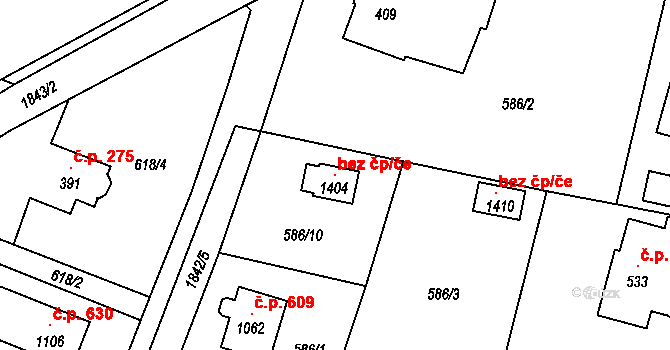 Mirošov 146949803 na parcele st. 1404 v KÚ Mirošov, Katastrální mapa