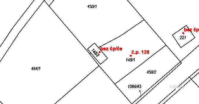 Zdíkov 45421803 na parcele st. 148/2 v KÚ Masákova Lhota, Katastrální mapa