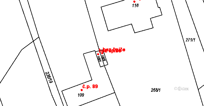 Lešná 49373803 na parcele st. 146/2 v KÚ Jasenice u Valašského Meziříčí, Katastrální mapa