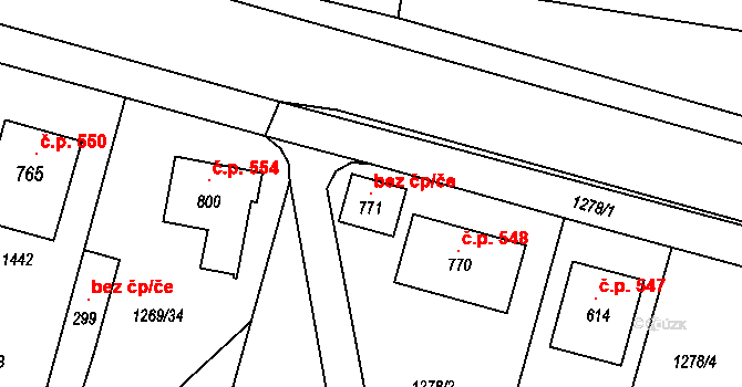 Strakonice 103679804 na parcele st. 771 v KÚ Dražejov u Strakonic, Katastrální mapa