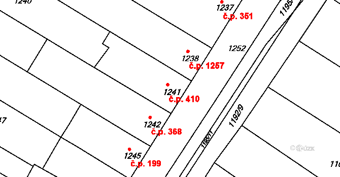 Svatobořice 410, Svatobořice-Mistřín na parcele st. 1241 v KÚ Svatobořice, Katastrální mapa