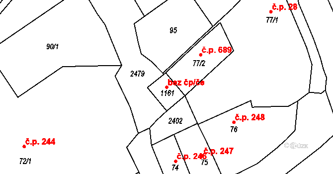 Solnice 148213804 na parcele st. 1161 v KÚ Solnice, Katastrální mapa