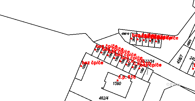 Litovel 104 na parcele st. 1062 v KÚ Litovel, Katastrální mapa