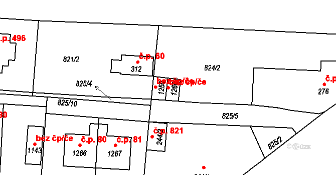 Holýšov 45192804 na parcele st. 1260 v KÚ Holýšov, Katastrální mapa