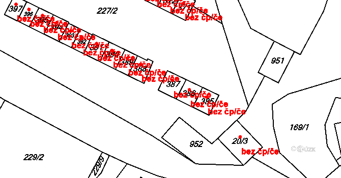 Horní Město 46326804 na parcele st. 386 v KÚ Horní Město, Katastrální mapa