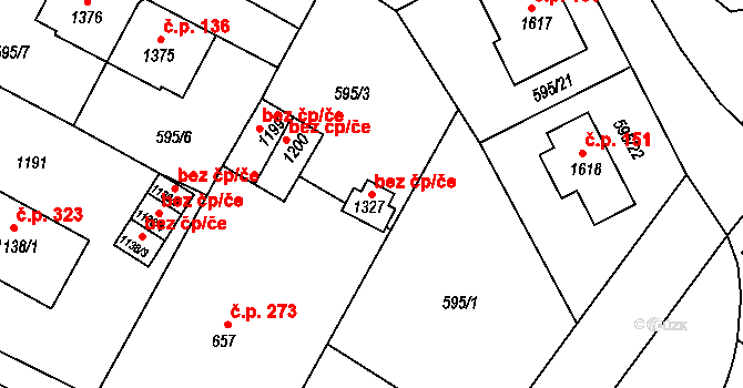 Broumov 46436804 na parcele st. 1327 v KÚ Broumov, Katastrální mapa