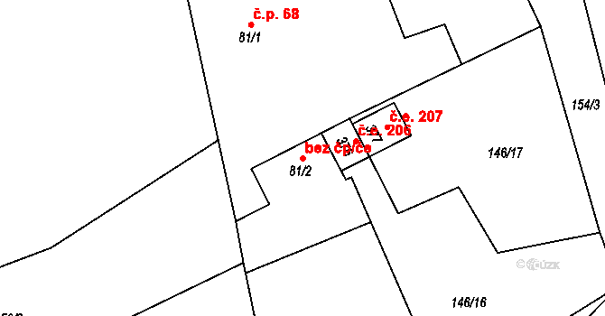 Nižbor 47049804 na parcele st. 81/2 v KÚ Stradonice u Nižboru, Katastrální mapa