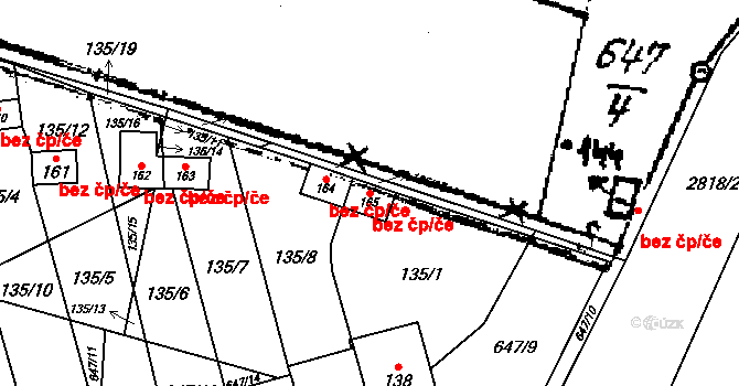 Korolupy 47466804 na parcele st. 165 v KÚ Korolupy, Katastrální mapa