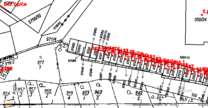 Dobšice 47489804 na parcele st. 970/52 v KÚ Dobšice u Znojma, Katastrální mapa