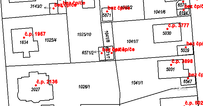 Jablonec nad Nisou 47970804 na parcele st. 6571/2 v KÚ Jablonec nad Nisou, Katastrální mapa