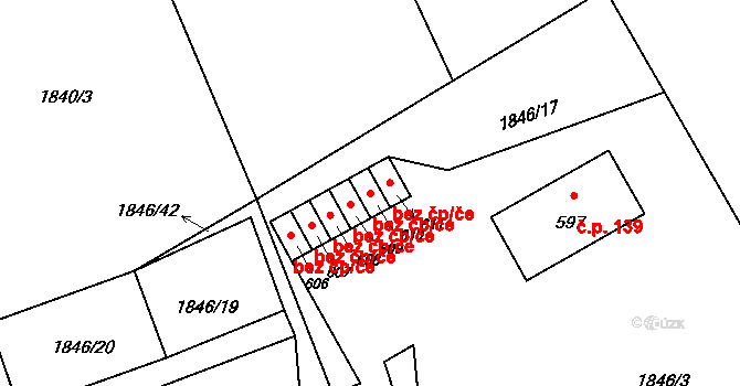 Skuhrov 48230804 na parcele st. 610 v KÚ Skuhrov u Železného Brodu, Katastrální mapa