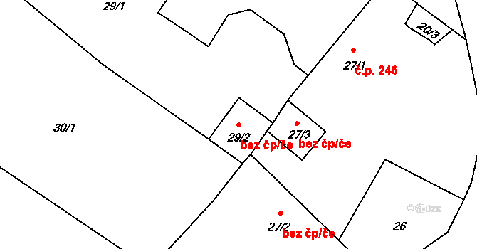 Chlumec 38825805 na parcele st. 29/2 v KÚ Střížovice u Ústí nad Labem, Katastrální mapa