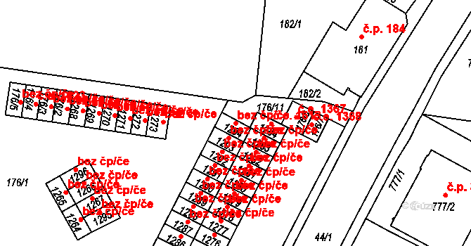 Děčín 40687805 na parcele st. 1294 v KÚ Boletice nad Labem, Katastrální mapa