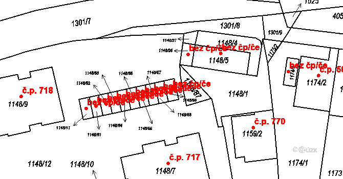 Praha 42973805 na parcele st. 1148/69 v KÚ Vokovice, Katastrální mapa