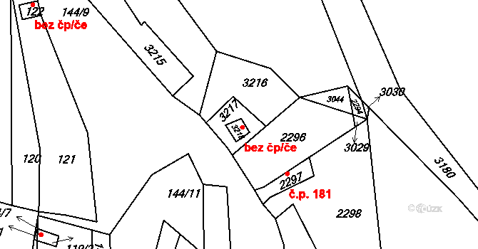 Horní Břečkov 47492805 na parcele st. 3218 v KÚ Čížov, Katastrální mapa