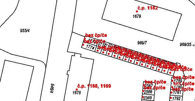 Ústí nad Orlicí 47648805 na parcele st. 1775 v KÚ Ústí nad Orlicí, Katastrální mapa