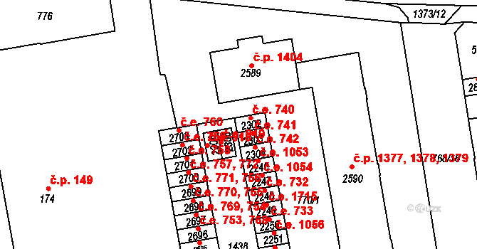 Blansko 740, Katastrální mapa