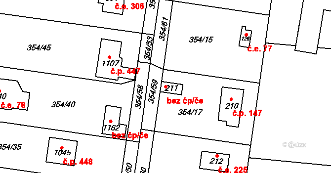 Ohrobec 39603806 na parcele st. 211 v KÚ Ohrobec, Katastrální mapa