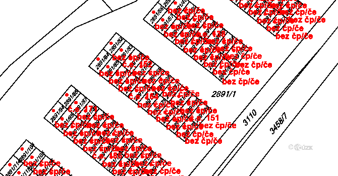 Orlová 42049806 na parcele st. 2891/67 v KÚ Poruba u Orlové, Katastrální mapa