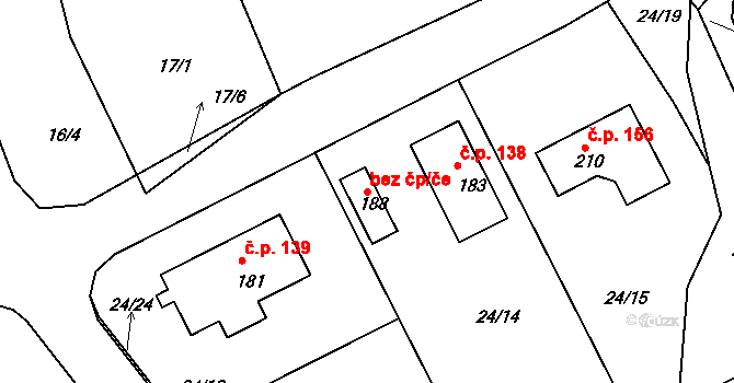 Přídolí 42773806 na parcele st. 188 v KÚ Přídolí, Katastrální mapa