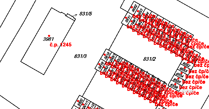 Pardubice 46748806 na parcele st. 5818 v KÚ Pardubice, Katastrální mapa