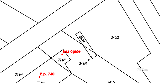 Kardašova Řečice 47558806 na parcele st. 340/4 v KÚ Kardašova Řečice, Katastrální mapa