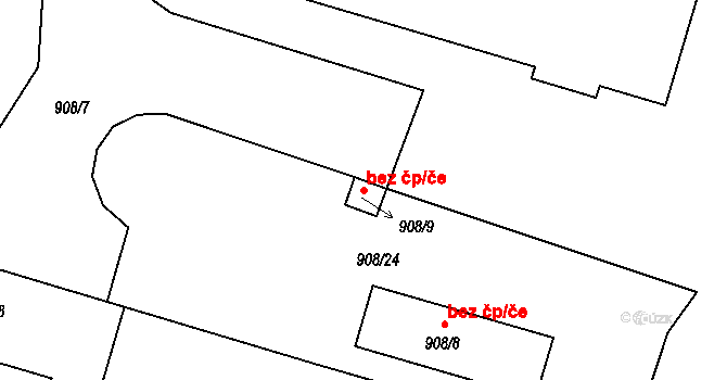 Klášterec nad Ohří 48073806 na parcele st. 908/9 v KÚ Vernéřov, Katastrální mapa