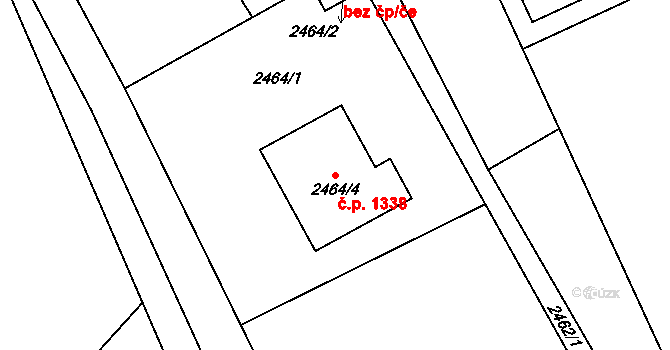 Kopřivnice 1338 na parcele st. 2464/4 v KÚ Kopřivnice, Katastrální mapa