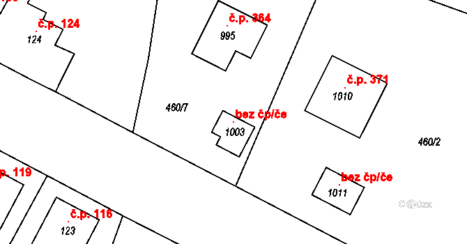 Františkovy Lázně 102333807 na parcele st. 1003 v KÚ Horní Lomany, Katastrální mapa