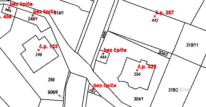 Osek 45107807 na parcele st. 444 v KÚ Osek u Duchcova, Katastrální mapa