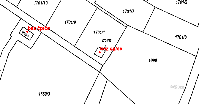 Bohumín 46467807 na parcele st. 1701/17 v KÚ Skřečoň, Katastrální mapa