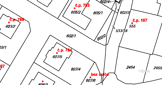 Moravský Písek 48261807 na parcele st. 605 v KÚ Moravský Písek, Katastrální mapa