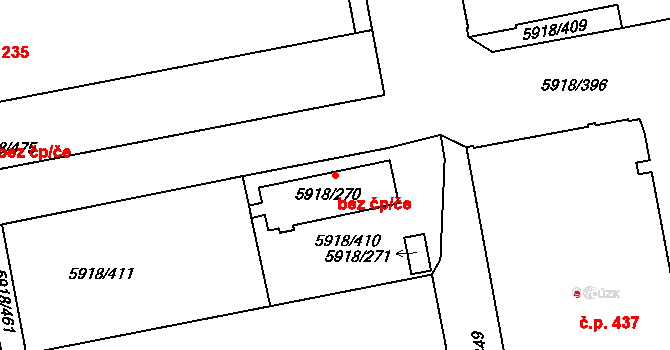 Kladno 49638807 na parcele st. 5918/270 v KÚ Kladno, Katastrální mapa