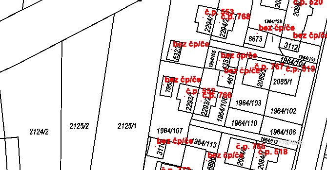 Třebíč 93830807 na parcele st. 7960 v KÚ Třebíč, Katastrální mapa